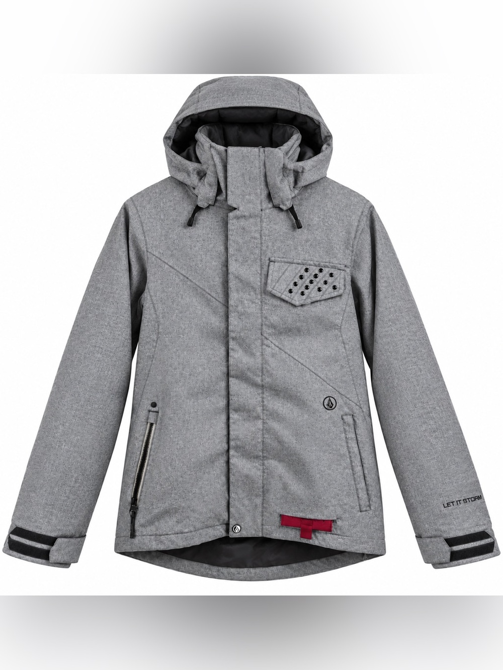 Volcom Gray Hooded Ski Jacket - Women's Insulated Snow Coat